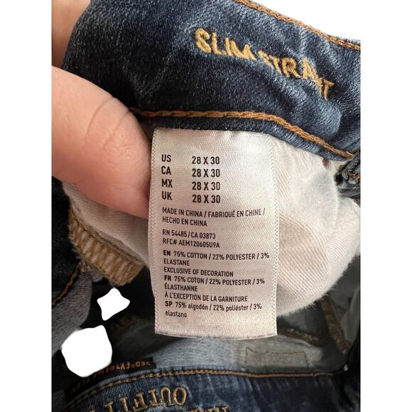 American Eagle Mens Jeans Size 28 x 30 Slim Straight 360 Extreme Flex Denim Blue - Picture 4 of 8